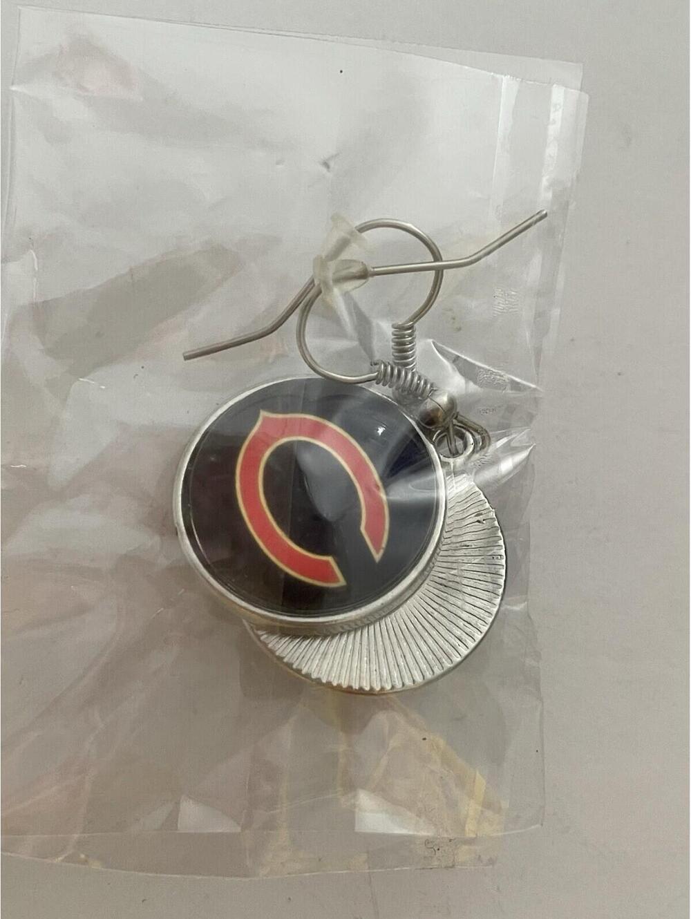 Chicago Bears NFL Football Team Earrings Black Earrings